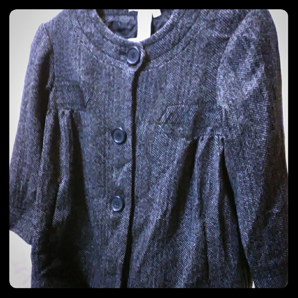 Max Studio Mid-Sleeve Cropped Pea Coat